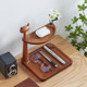 Desktop storage rack key entrance storage box wooden entrance door tray cup solid wood cosmetic storage rack