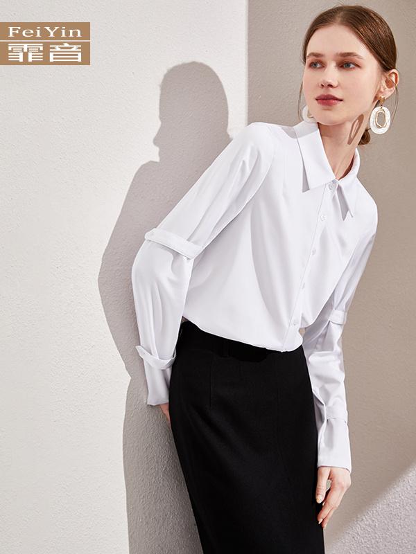 PROFESSIONAL CASUAL WHITE SHIRT WOMENS LONG-SLEEVED TEMPERAMENT FASHIONABLE THIN BOTTOM ANTI-WRINKLE NON-IRON INTERVIEW PROFESSIONAL SHIRT