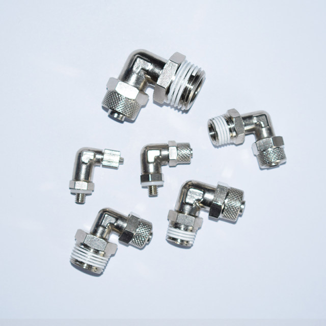 Kangmaosheng type rotatable knurled cap lock female pipe joint, quick-twisted right-angle pipe joint pneumatic joint