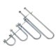 M6 extended galvanized U-shaped bolt U-shaped screw U-shaped tube card holder horse riding bolt U-shaped buckle U-shaped hug