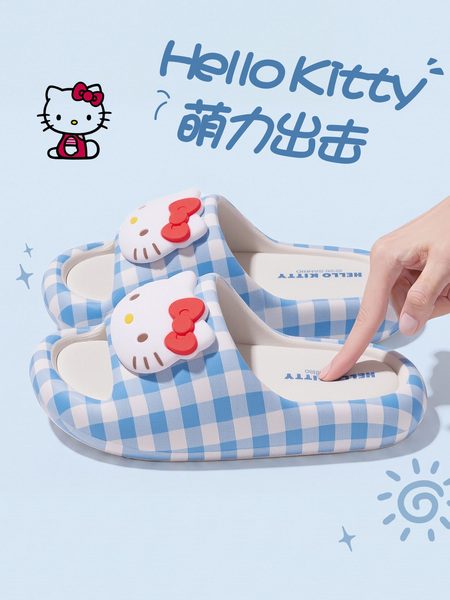 可爱kitty猫儿童静音拖鞋女童2026新款夏季居家外穿防滑亲子凉拖