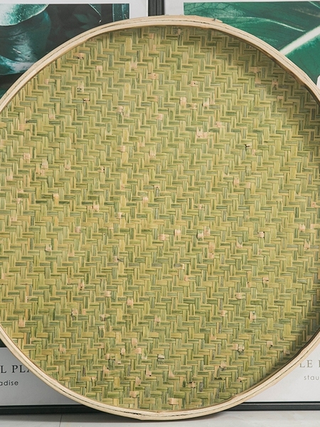 竹编竹制品纯天然竹皮有孔无孔簸箕干货晾晒用品簸箕肠粉专用簸箕