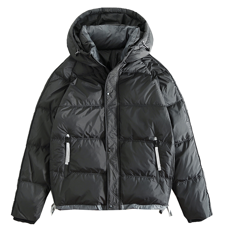 FOREIGN TRADE MENS CLOTHING FACTORY FIRST-LINE CUT LABEL TAIL SINGLE EXPORT WINTER SHORT HOODED WHITE DUCK DOWN JACKET WARM JACKET