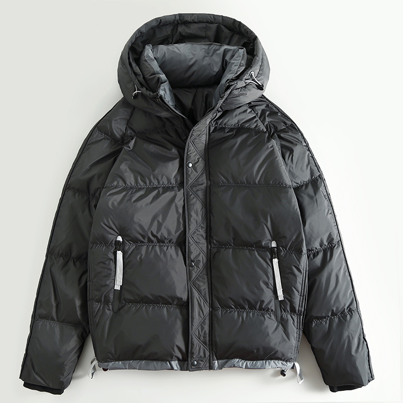 FOREIGN TRADE MENS CLOTHING FACTORY FIRST-LINE CUT LABEL TAIL SINGLE EXPORT WINTER SHORT HOODED WHITE DUCK DOWN JACKET WARM JACKET