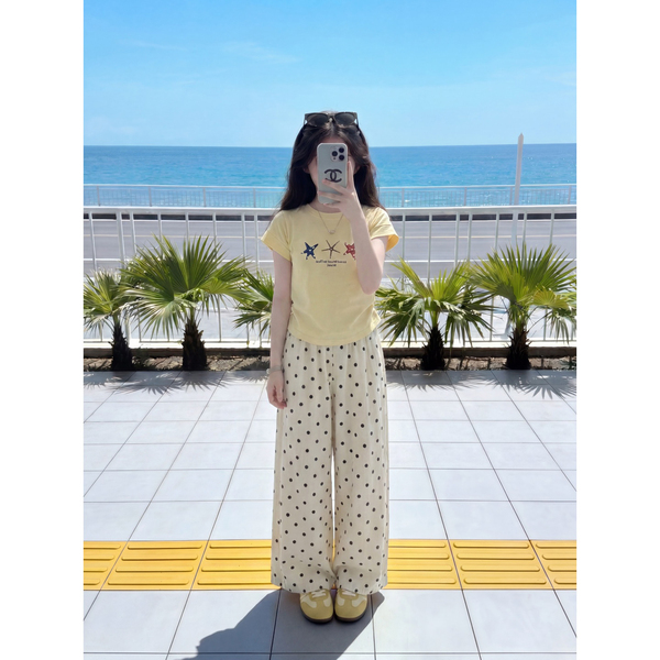 女童衣服夏套装2026新款女孩韩系穿搭夏装中大童巨好看短袖阔腿裤
