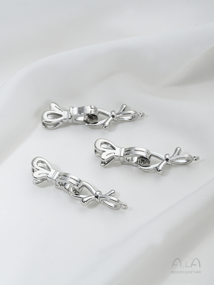 14K GOLD-FILLED COLOR-RETAINING PEARL NECKLACE BUTTERFLY BUCKLE CONNECTING BUCKLE BUCKLE HANDMADE DIY SWEATER CHAIN CLOSING BUTTON HEAD ACCESSORIES