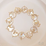 Медные знаки зодиака, ожерелье, подвеска, цирконий, 14 карат, золотой цвет, микроинкрустация, изысканный стиль