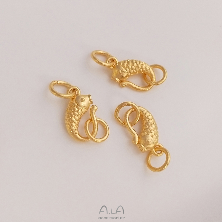 STRONG COLOR SHAJIN RUI BEAST AUSPICIOUS RUYI CLOSING BUCKLE DIY FISH-SHAPED BUCKLE S-SHAPED FISHHOOK BUCKLE BRACELET JEWELRY CONNECTION BUCKLE