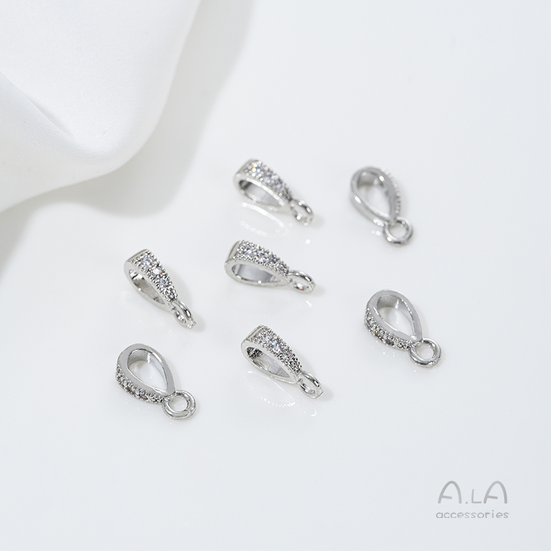 색상 보존 펜던트 가방 14K 리얼 골드 상감 지르콘 멜론 씨앗 버클 수제 DIY 목걸이 교수형 버클 펜던트 버클 쥬얼리 액세서리