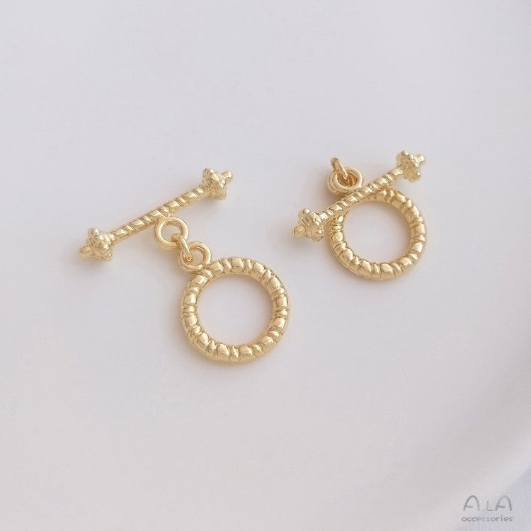 COLOR-RETAINING JEWELRY CLASP 14K GOLD-FILLED THREAD LACE ROUND HEART DIAMOND OT CLASP DIY BRACELET NECKLACE CONNECTION ACCESSORIES