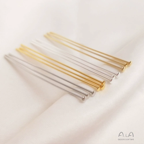 Золотая медная серебряная иголка ручной работы, аксессуар, серьги, 14 карат, 18 карат, золото и серебро