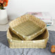 Bamboo woven square bamboo basket kitchen living room storage bamboo products household fruit snacks vegetable woven fruit plate bamboo basket