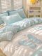 Spring and summer style princess style four-piece set wash cotton girl's heart quilt cover bed sheet bedding small fresh bed cover 4