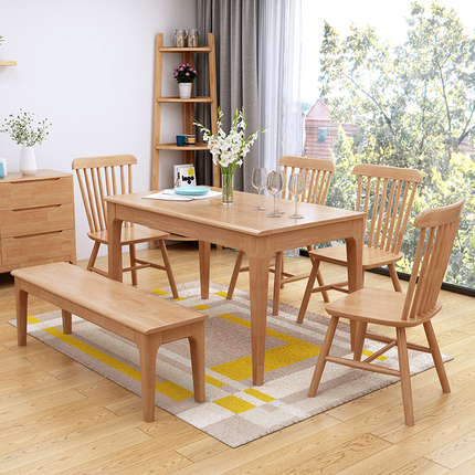 Scandinavian modern and minimalistic highchair from natural wood for bedroom, furniture