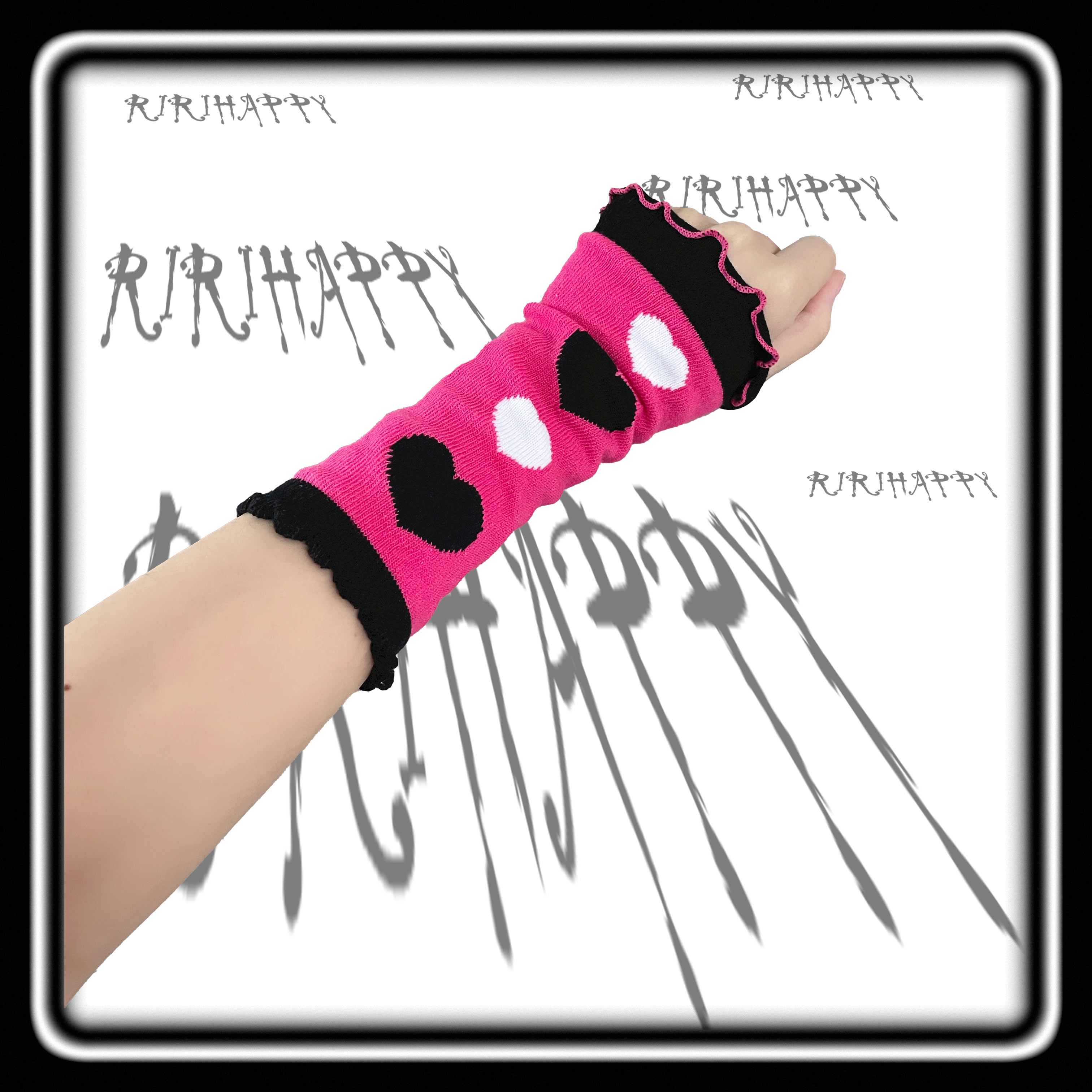 RIRIHAPPY ROSE RED LOVE THIN SUNSCREEN SLEEVE LEG COVER