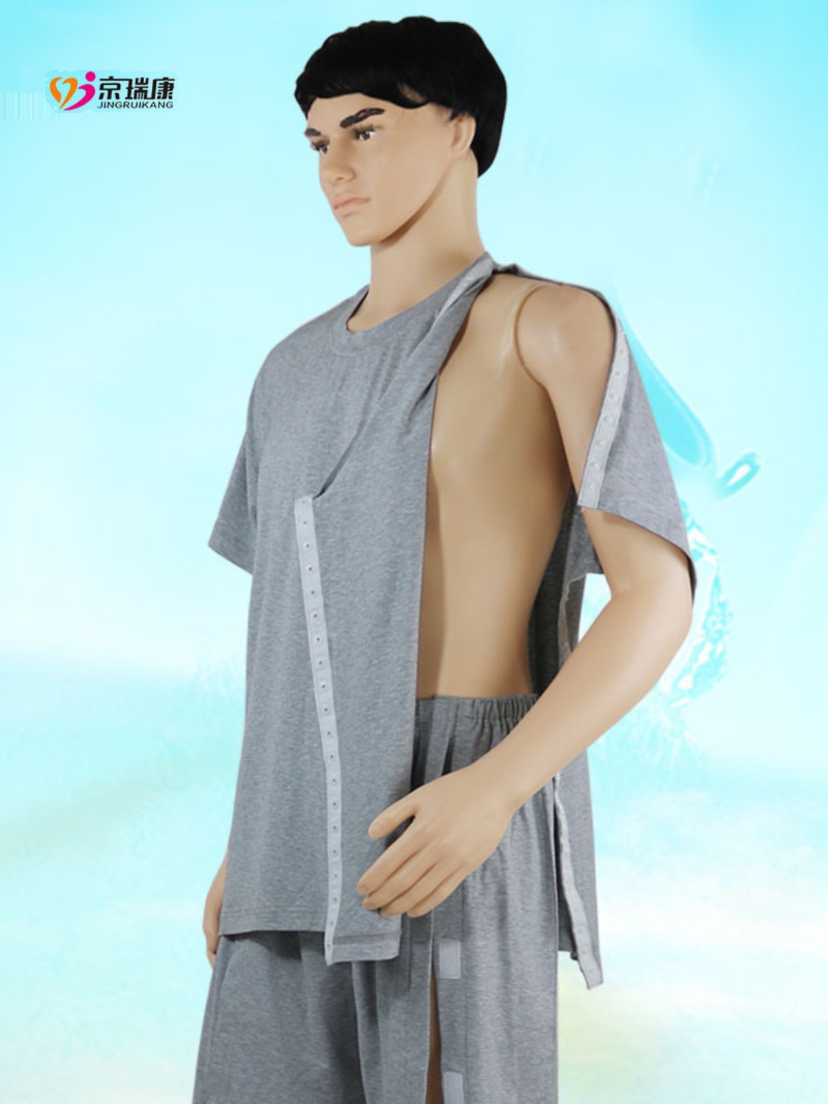 ARM INJURIES EASY TO WEAR OFF NURSING CLOTHES TOPS T-SHIRTS BROKEN LEFT AND RIGHT HANDS CAST IN CASTS SHORT-SLEEVED LOOSE-FITTING CLOTHES