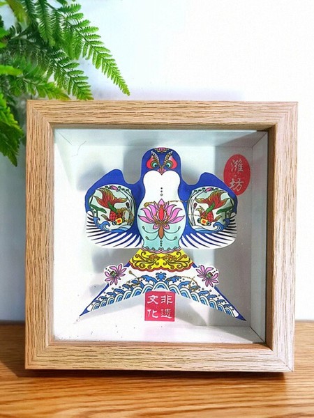 潍坊风筝摆件文创工艺品旅游纪念品送朋友伴手礼手工小纸鸢不能飞