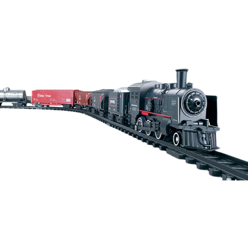 STEAM ALLOY SMALL TRAIN TRACK ELECTRIC CHILDRENS TOY SET SIMULATION METAL COMPLEX CLASSICAL MODEL BOY BABY