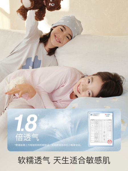 【朱丹推荐】likeuu儿童睡衣男女孩家居服2026新款亲子莫代尔睡裙 — 4