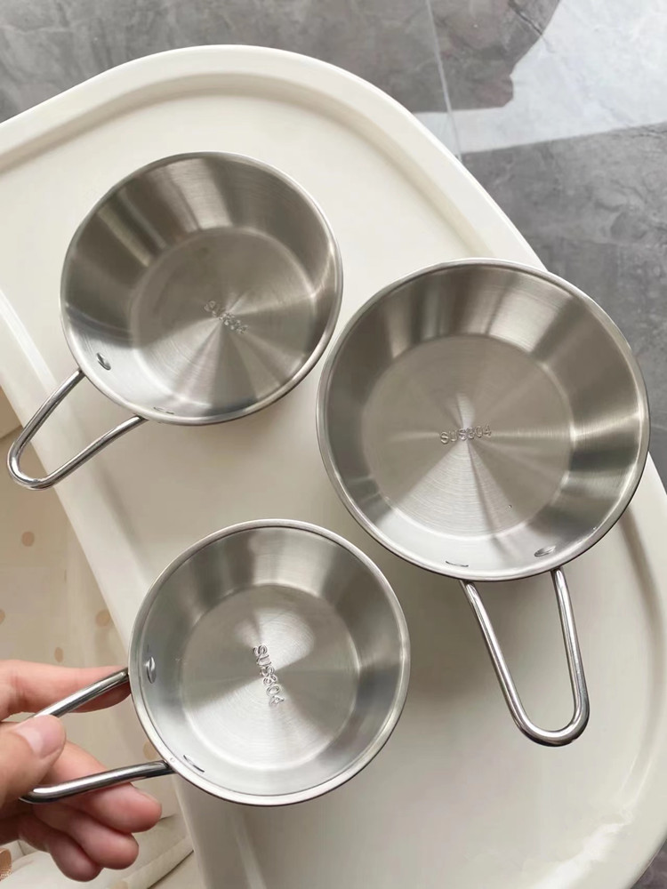 수출주문  몇 개 더 비축하는 것이 좋습니다  304 스테인리스 막걸리 그릇 손잡이와 음식 준비 접시