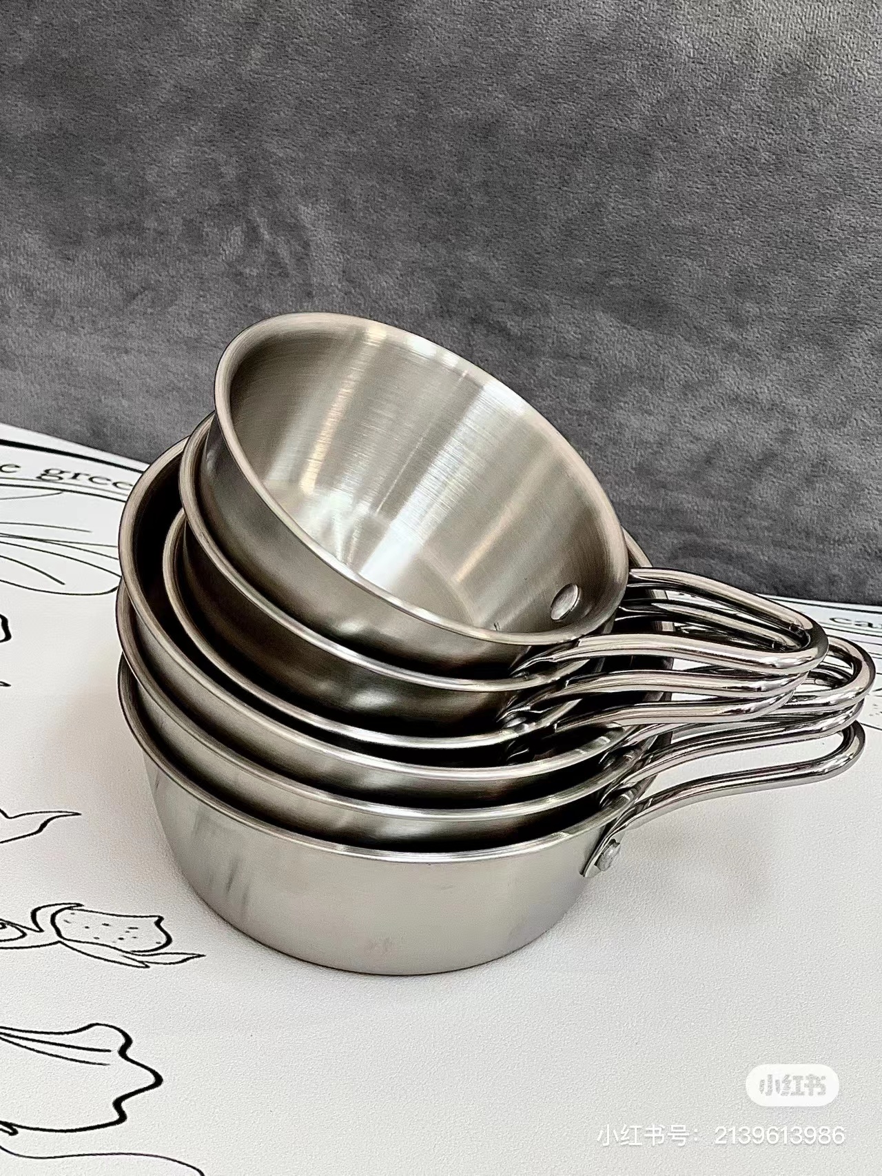 수출주문  몇 개 더 비축하는 것이 좋습니다  304 스테인리스 막걸리 그릇 손잡이와 음식 준비 접시