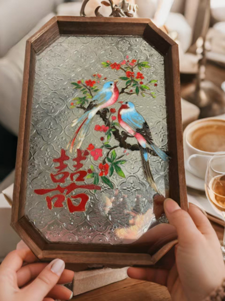非遗掐丝珐琅画diy手工材料中秋七夕国庆托盘团建活动高级装饰