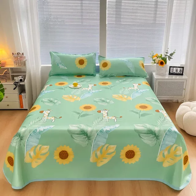 Cross-border bed sheet ice silk mat three-piece set 1.5 bed 1.8 bed double washable folding air conditioning mat soft mat wholesale