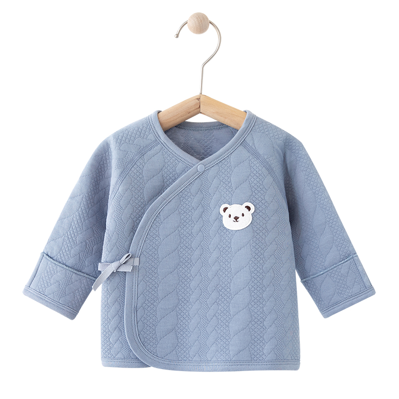 NEWBORN CHILDRENS HALF-BACK CLOTHES NEWBORN BABY WARM TOPS AUTUMN AND WINTER PADDED BONELESS UNDERWEAR COTTON CLOTHES AND MONK CLOTHES