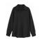{19.9 YUAN CLEARANCE} VELVET THICKENED BLACK SHIRT WOMENS SPRING AND AUTUMN WEAR FASHION AND VERSATILE PROFESSIONAL CHIFFON TOP