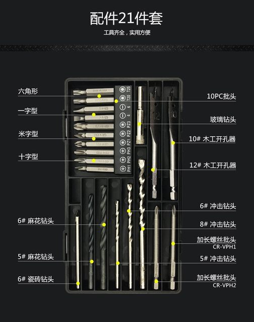 Multifunctional drill box set high-speed steel twist drill combination set tool hardware tool set power tool
