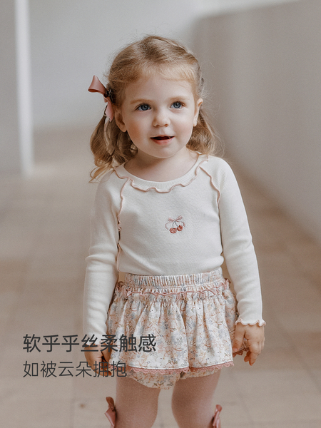 【新品】OAK FAMILY女童长袖t恤儿童打底衫秋装圆领纯色上衣 — 4