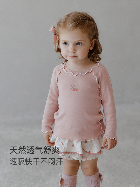 【新品】OAK FAMILY女童长袖t恤儿童打底衫秋装圆领纯色上衣 — 3