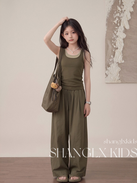 小孩衣服女孩12岁儿童套装女童时尚洋气时髦裤子2026新款夏季薄款 — 3