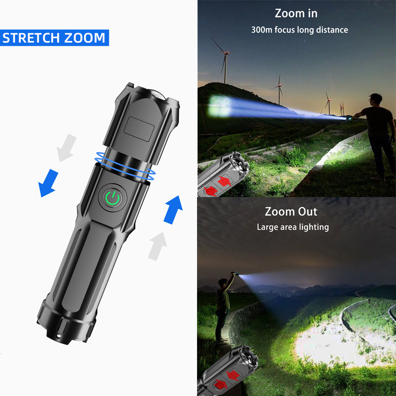 POWERFUL LED FLASHLIGHT 100000 LUMEN TACTICAL FLASHLIGHTS RE