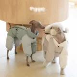 24-летняя собака среднего размера, борзая, уиппет, водолазка, хлопковое пальто, осенняя и зимняя одежда для домашних собак, теплое ветрозащитное экологическое хлопковое пальто