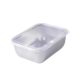 Stainless steel fresh-keeping box with lid square plate refrigerator storage box plate picnic box dumpling square box