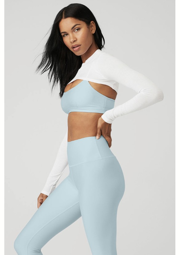 ALO YOGA CLOTHING BLOUSE DANCE SPORTS FITNESS LONG-SLEEVED T-SHIRT SHAWL SUNSCREEN SMALL VEST SHORT SECTION OUTERWEAR FEMALE TOP