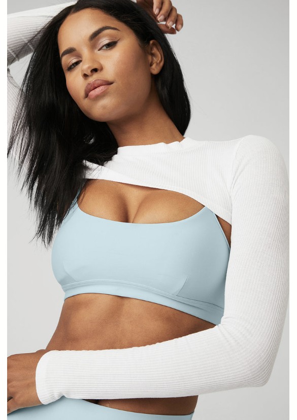 ALO YOGA CLOTHING BLOUSE DANCE SPORTS FITNESS LONG-SLEEVED T-SHIRT SHAWL SUNSCREEN SMALL VEST SHORT SECTION OUTERWEAR FEMALE TOP