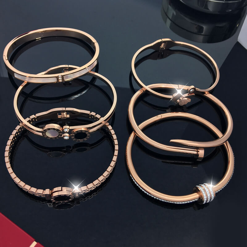JAPANESE AND KOREAN VERSATILE PERSONALIZED HAND JEWELRY 18K GOLD-PLATED STAINLESS STEEL BRACELETS SIMPLE INTERNET CELEBRITIES THE SAME BRACELET TREND