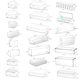 Plastic box box acrylic transparent storage box square rectangular water storage tank tray display box candy container
