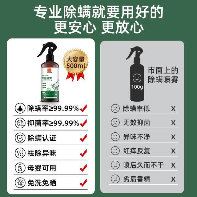 Guangzhou Baiyun Mountain mite removal spray without washing and mites removal artifact sterilization bed sheet cover special medicine for mite removal