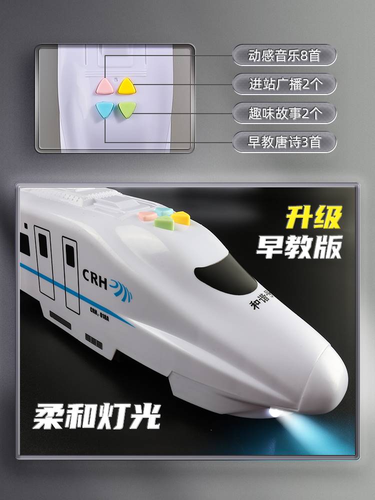 ELECTRIC SIMULATION HARMONY HIGH-SPEED RAIL TRAIN MOVING HEAD SMALL TRAIN RAIL CAR TOY MODEL BOY CHILDRENS PUZZLE