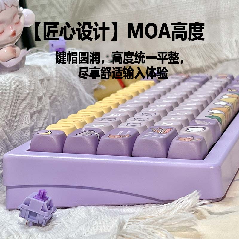 BEAR TRAVEL KEYCAPS PERSONALITY CUTE AND GOOD-LOOKING ATK68 75 TARANTULA SPIDER F87 98 99 104 KEYBOARD CAPS