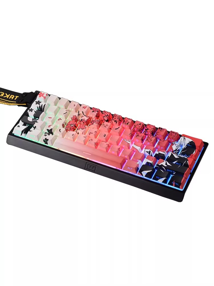 WOOTING60 SIDE ENGRAVED KEYCAPS PBT ORIGINAL TRANSLUCENT FIVE SIDES SUBLIMATION RAVEN SAKURA KEYCAPS ATK68