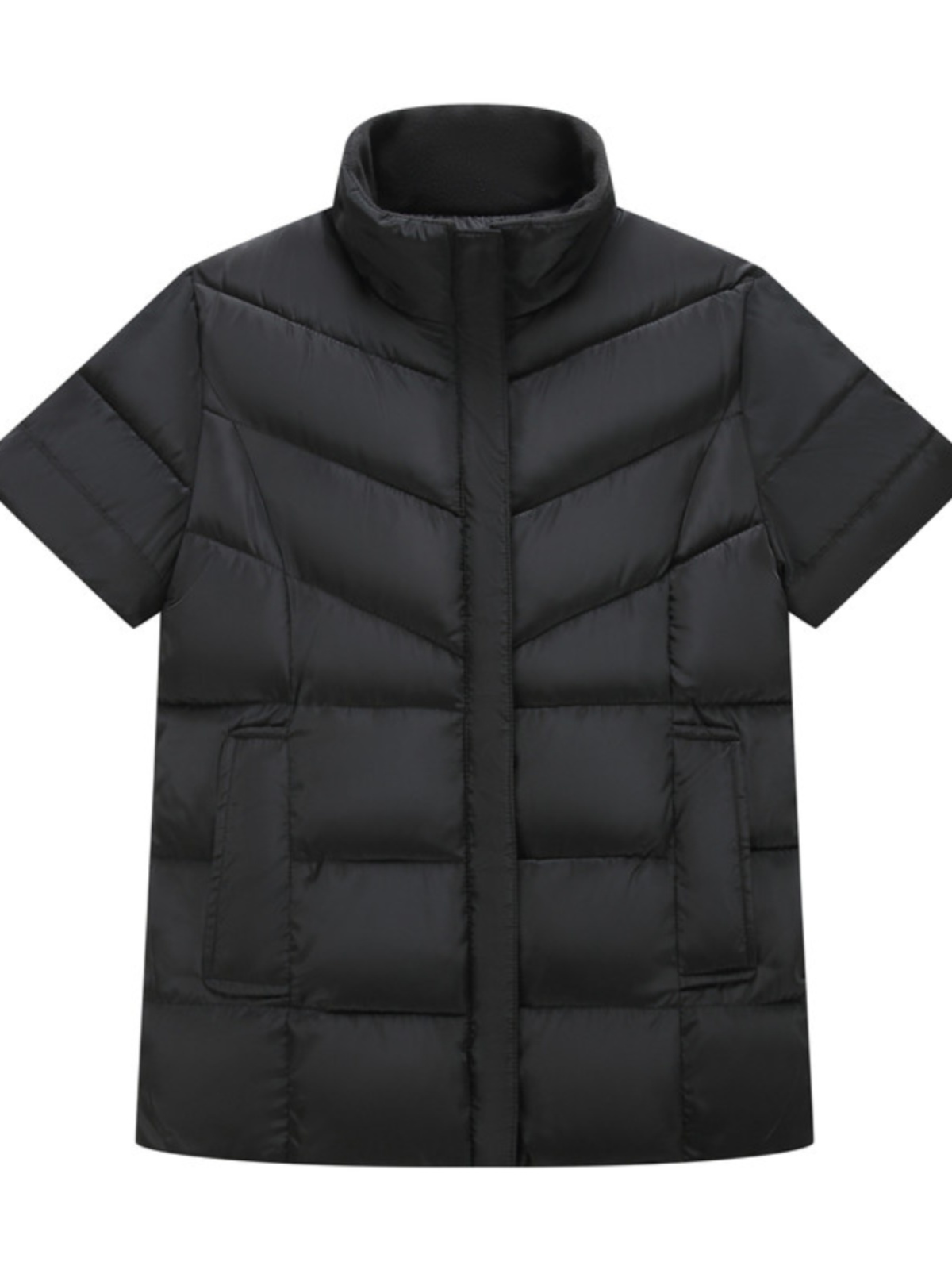 STAND COLLAR SLEEVES SHOULDER PADS MIDDLE SLEEVES MIDDLE-AGED AND ELDERLY PEOPLE HALF-SLEEVE DOWN PADDED VEST MENS VEST AUTUMN AND WINTER