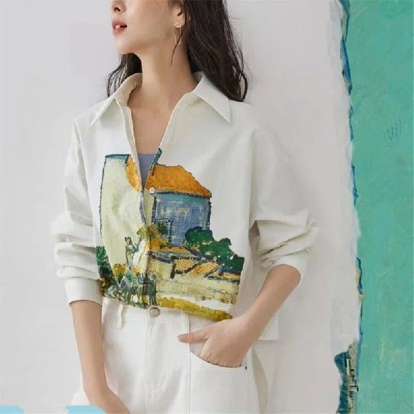 NEWDISCVRY AUTUMN WOMEN SHIRTS WHITE IRREGULAR LOOSE BLOUSES