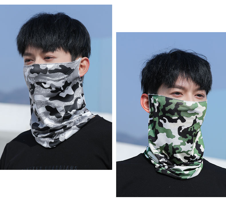 SUNSCREEN MASK ICE SILK MEN SUMMER VEIL NECK MASK FACE MASK ANTI-UV MESH BREATHABLE FACE TOWEL RIDING