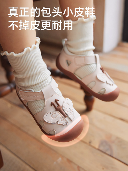 芭比班纳宝宝学步鞋2026夏季新款凉鞋婴儿公主皮鞋女童蝴蝶结鞋子 — 4