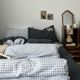 Spring and summer four-piece set of dopamine wash cotton 1.8 bedding quilt cover bed sheet quilt cover student dormitory three-piece set