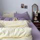 Spring and summer four-piece set of dopamine wash cotton 1.8 bedding quilt cover bed sheet quilt cover student dormitory three-piece set
